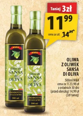Oliwa z oliwek SANSA DI OLIVA lub DI OLIVA Arhelan promocja w Arhelan