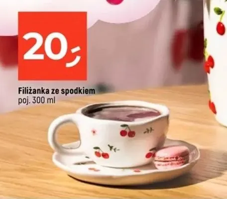 Filiżanka ze spodkiem poj. 300 ml promocja w Dealz