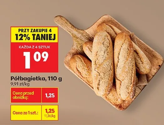 Półbagietka promocja w Biedronka