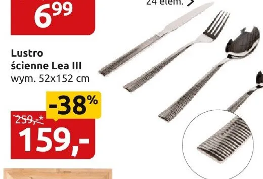 Lustro ścienne Lea III promocja w Black Red White