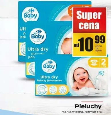 Pieluchy marka własna, rozmiar 1-6 Baby Smile promocja w Supeco
