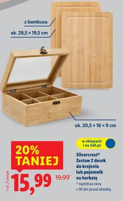 Pojemnik na herbatę z bambusa promocja w Lidl