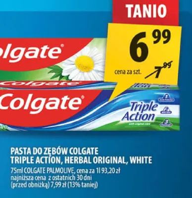 Pasta do zębów Colgate triple action promocja w Arhelan