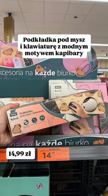 Podkładka pod mysz i klawiaturę z motywem kapibary promocja w Biedronka