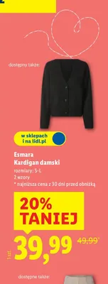 Kardigan damski promocja w Lidl