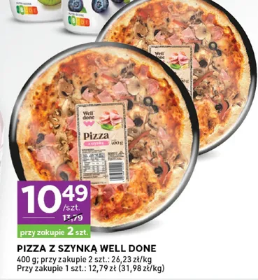 Pizza z szynką Well Done promocja w Stokrotka