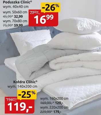 Kołdra Clinic wym. 140x200cm promocja w Black Red White