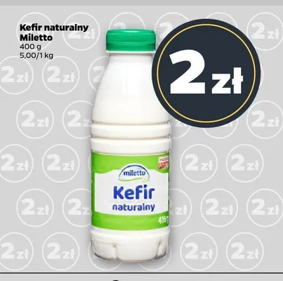 Kefir naturalny Miletto promocja w Netto
