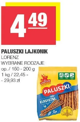 Paluszki lajkonik Lorenz promocja w SPAR