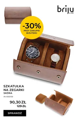 Szkatułka na zegarki skóra promocja w Briju