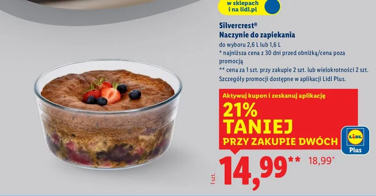 Naczynie do zapiekania  promocja w Lidl
