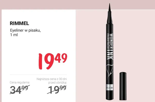 Eyeliner Wonder'Ink w pisaku  promocja w Rossmann