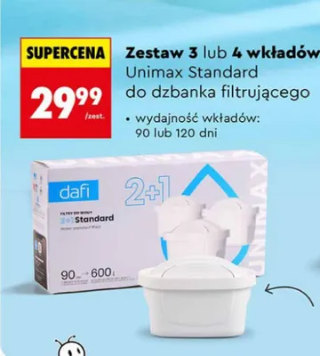 Zestaw 3 wkładów Unimax Standard do dzbanka filtrującego promocja w Biedronka