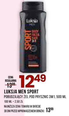 Dezodorant LUKSJA MEN SPORT promocja w Drogerie Natura