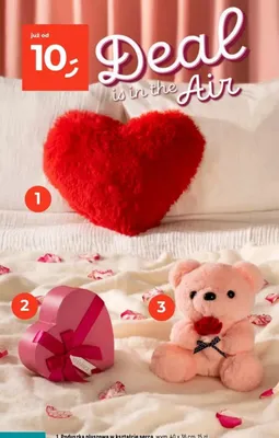 Poduszka pluszowa w kształcie serca promocja w Dealz