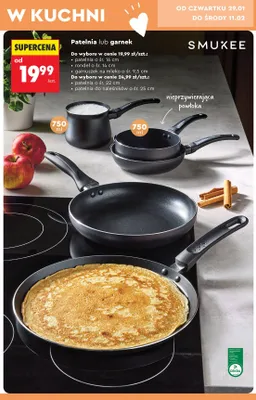 Patelnia Smukee ø śr. 22 cm promocja w Biedronka