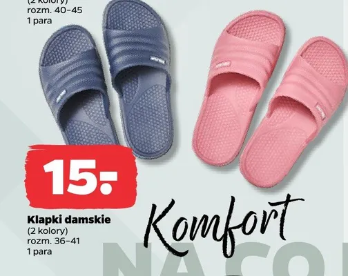 Klapki damskie promocja w Netto