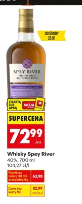 Whisky Spey River 40%, 700 ml promocja w Biedronka