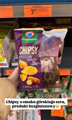 Chipsy o smaku sera górskiego promocja w Biedronka