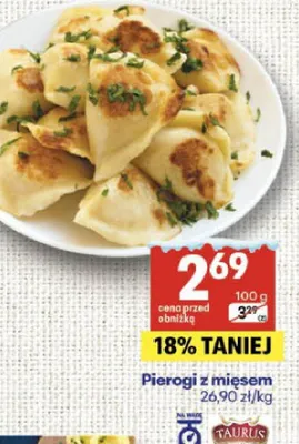 Pierogi z mięsem Taurus promocja w Delikatesy Centrum