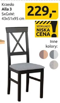 Krzesło Alla 3 promocja w Black Red White
