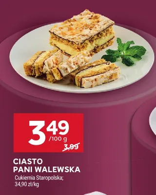 Ciasto Pani Walewska Cukiernia Staropolska promocja w Stokrotka