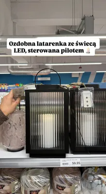 Lampion metaliczny świeca LED 22x36cm promocja w Action