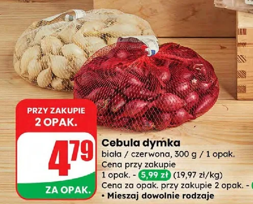 Cebula dymka biała/czerwona promocja w Dino