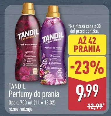 Perfumy do prania różne rodzaje TANDIL promocja w Aldi