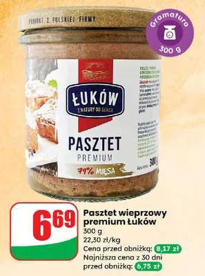 Pasztet wieprzowy premium  promocja w Dino