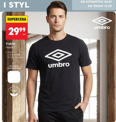 T-shirt męski Umbro promocja w Biedronka