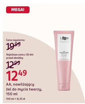 Nawilżający żel do mycia twarzy, 150 ml AA promocja w Rossmann