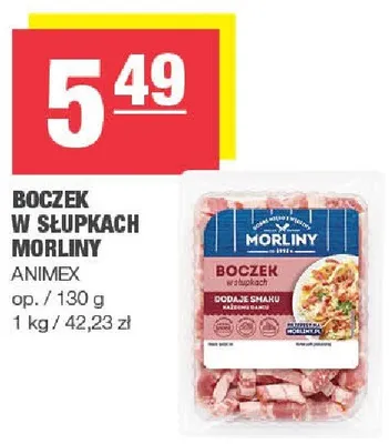 Boczek w słupkach Morliny Animex promocja w SPAR