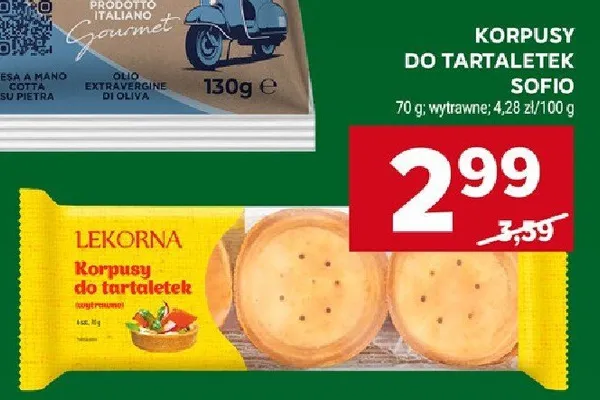 Korpusy do tartaletek SOFIO Lekorna 70 g promocja w Stokrotka