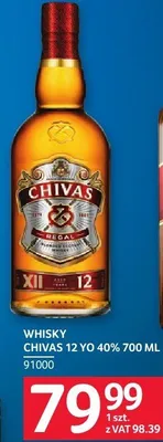 Whisky Chivas 12 YO 40% 700 ml promocja w Selgros