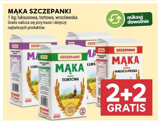 Mąka Szczepanki 1 kg 2+2 promocja w Stokrotka