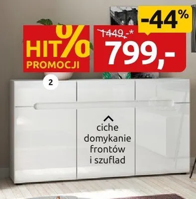 Komoda z cichym domykaniem Black Red White promocja