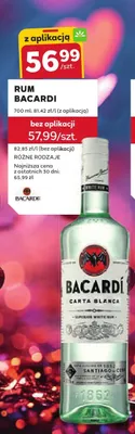 Rum BACARDI Carta Blanca 700 ml promocja w Stokrotka