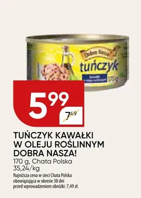 Tuńczyk promocja w Chata Polska