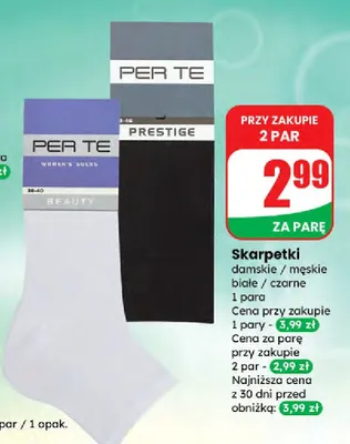 Skarpetki męskie białe / czarne promocja w Dino