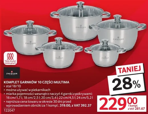 Komplet garnków promocja w Selgros