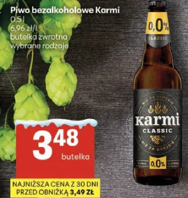 Piwo bezalkoholowe Karmi 0,5l promocja w Delikatesy Centrum
