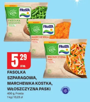 Fasolka szparagowa, Marchewka kostka, Włoszczyzna paski Frosta promocja w Chorten