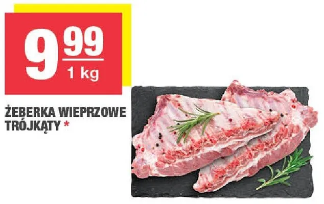 Żeberka wieprzowe trójkąty promocja w SPAR