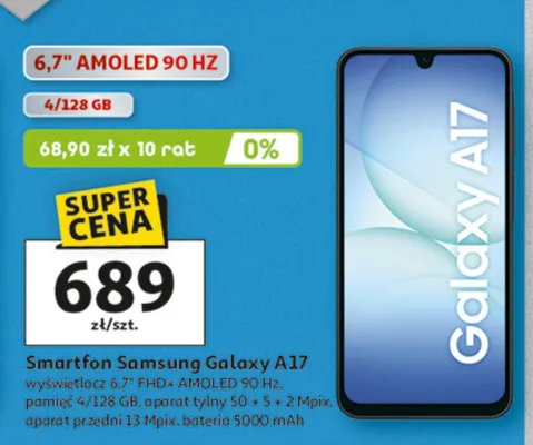 Smartfon Samsung Galaxy A17 promocja w Auchan