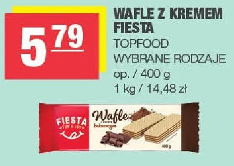 Wafel z kremem FIESTA TOPFOOD promocja w SPAR
