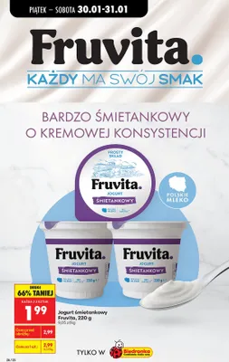 Jogurt śmietankowy 220 g promocja w Biedronka