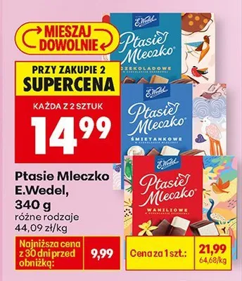 Ptasie Mleczko, 340 g E.Wedel promocja w Biedronka