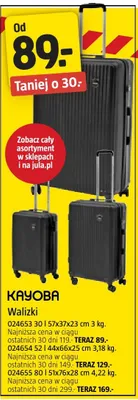 Walizki KAYOBA 024630 41,5x37x23 cm 3 kg promocja w Jula