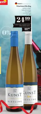 Wino Riesling białe, półwytrawne Kunst promocja